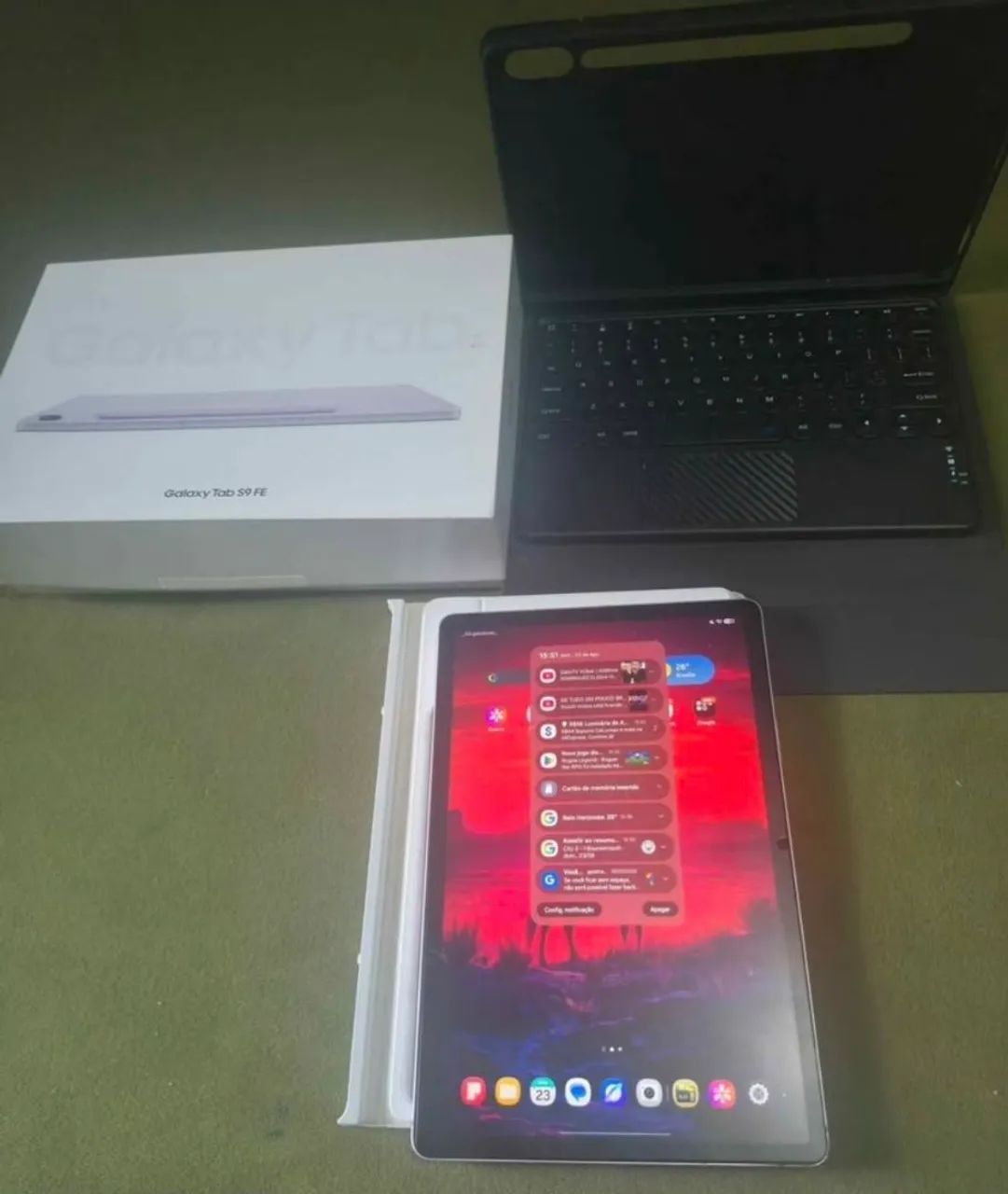 Tablet s9 fe com capa  teclado Bluetooth  - Foto 2