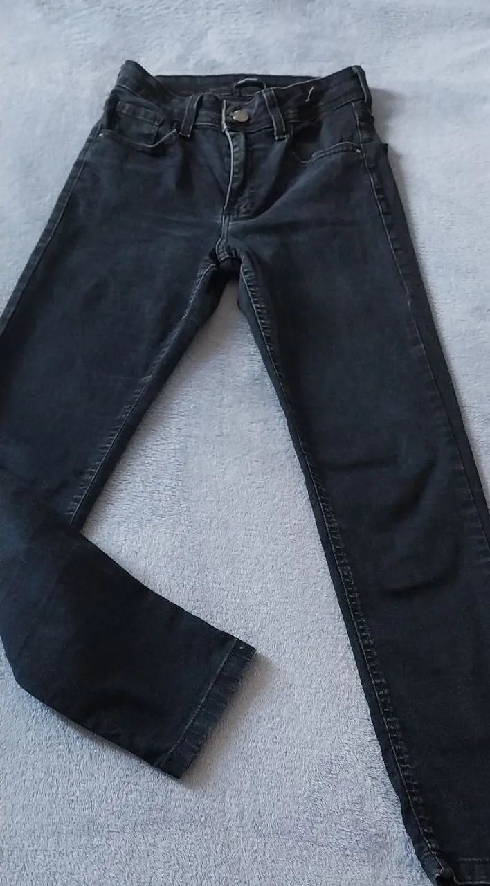 Calça Jeans Preta Tam 38 com Elastano Linda