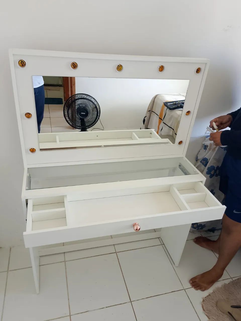 Penteadeira camarim 1m 1gav bocal pé 