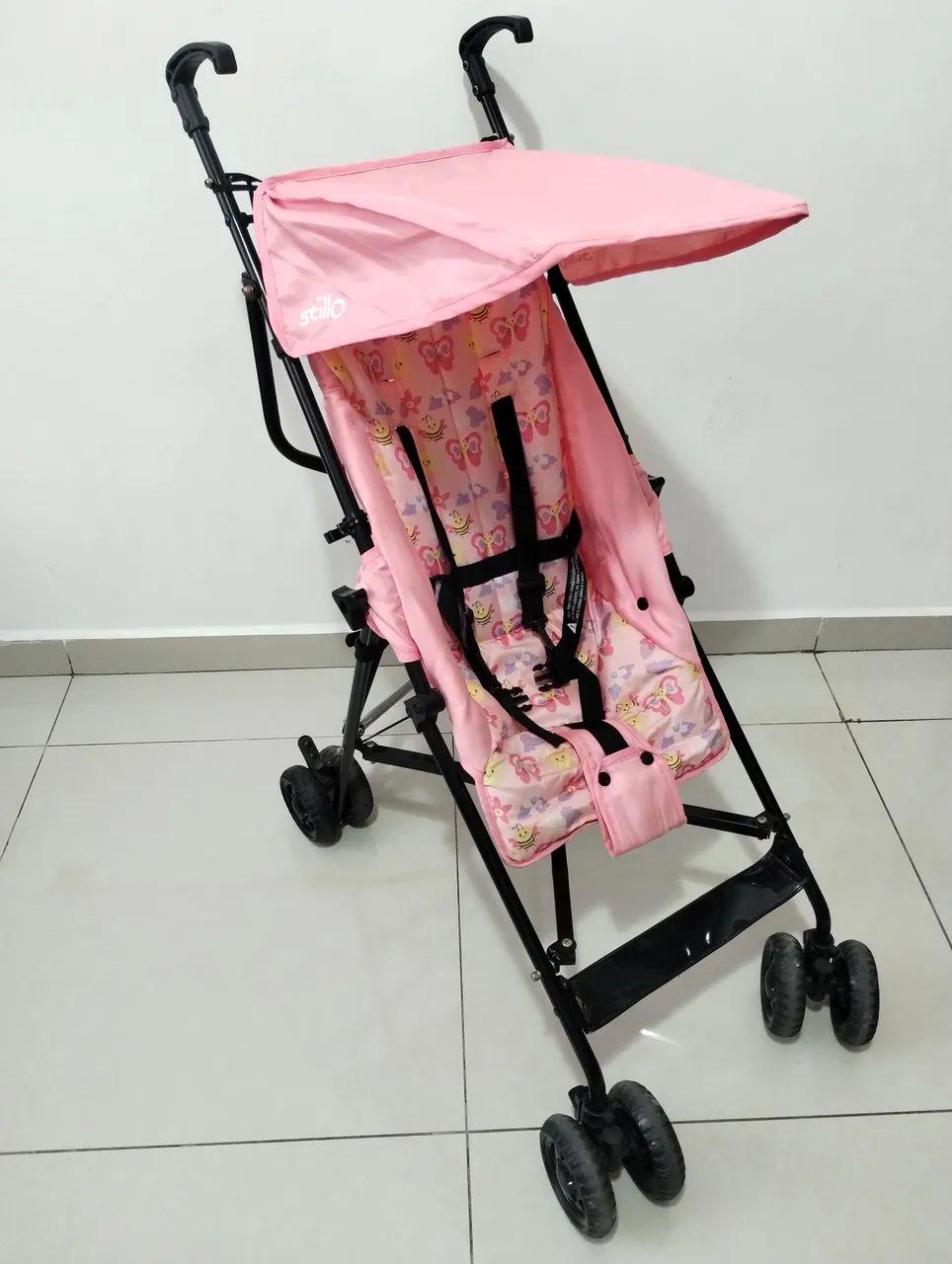Carrinho bebê Stillo Rosa