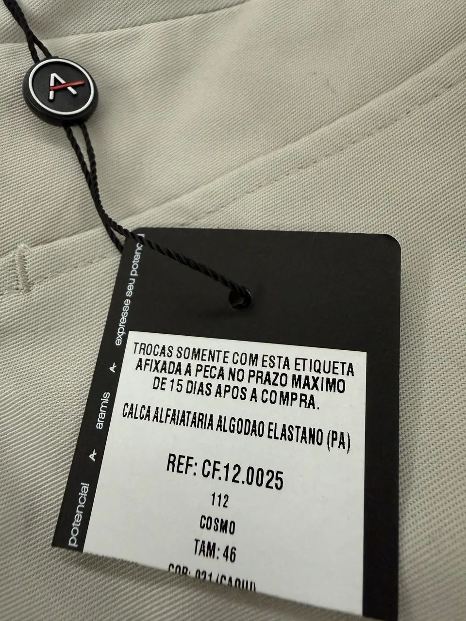 Calça de Alfaiataria Aramis. Original. Caqui. Nova.  - Foto 4