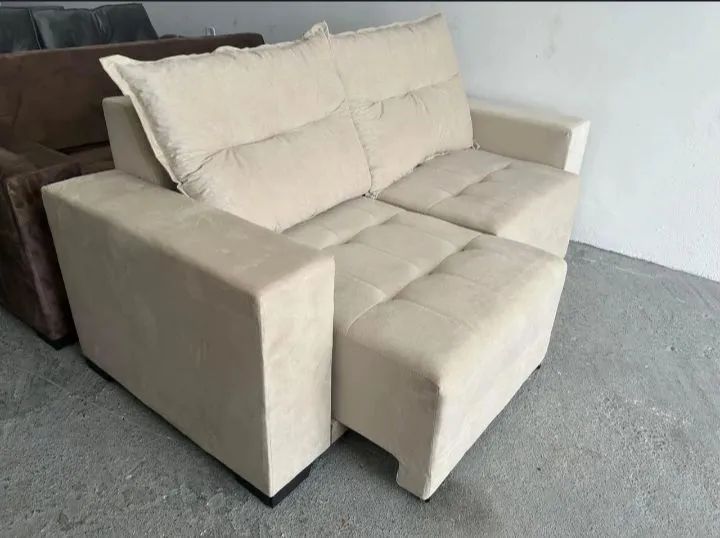 Sofá Retrátil 3 Lugares sleep no Suede  - Foto 4