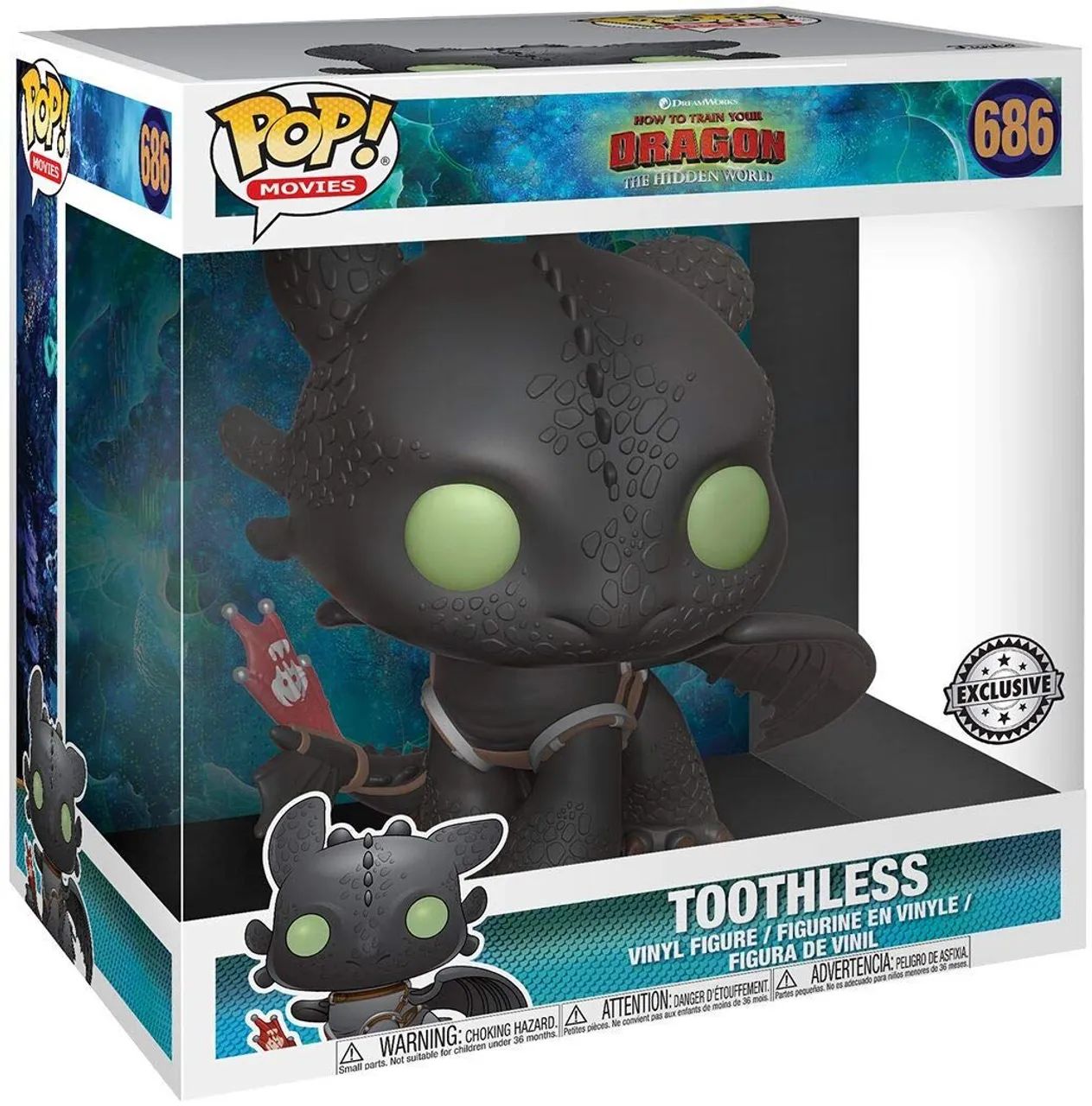 Funko pop toothless (banguela) fúria da noite JUMBO - 10 polegadas
