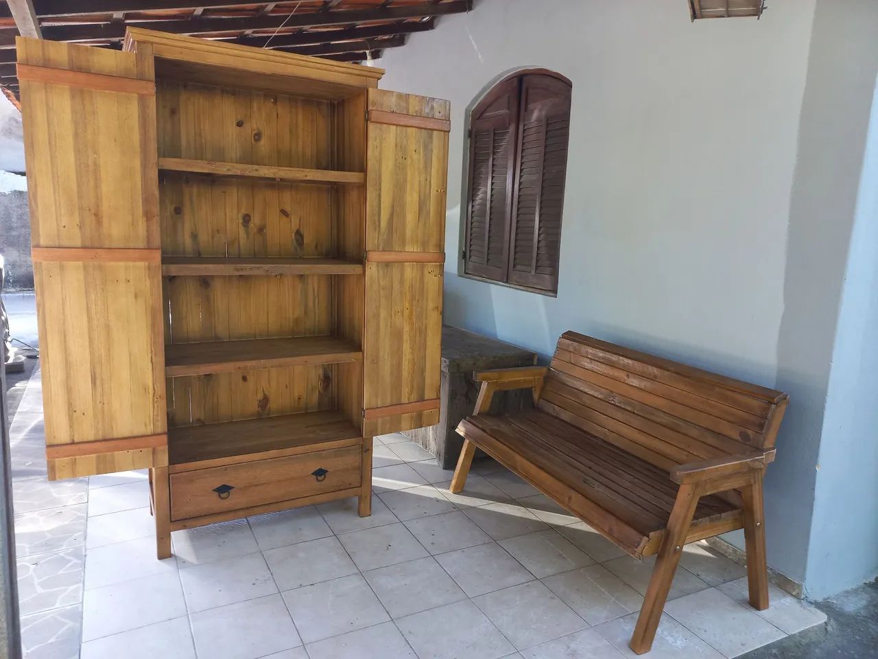 Banco de madeira ( jardim praça) - Foto 3