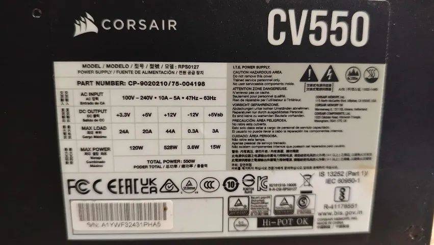 Fonte CV550 , 550w 80 plus  - Foto 2