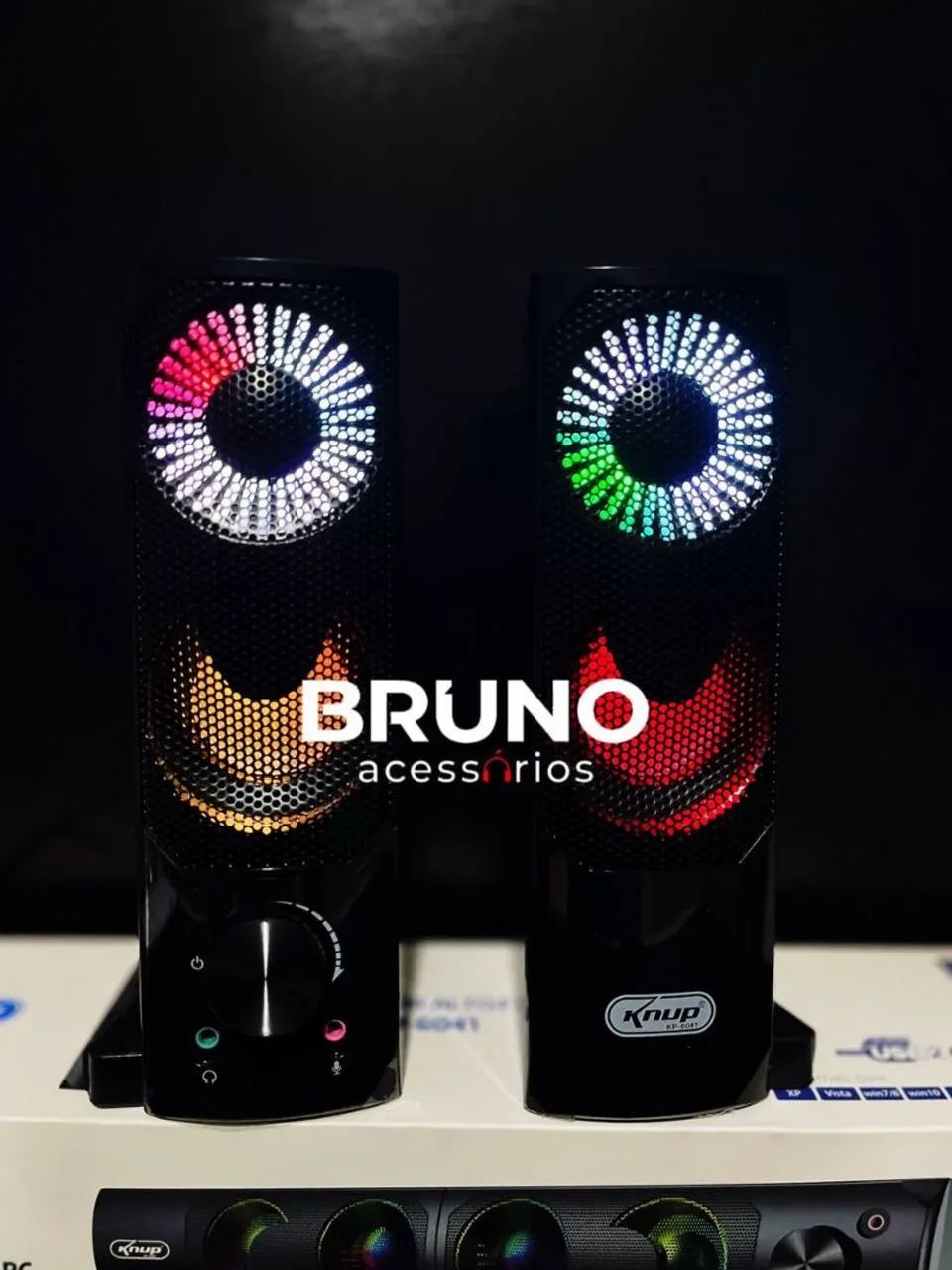 Caixa de som Pc Led RGB - Foto 3