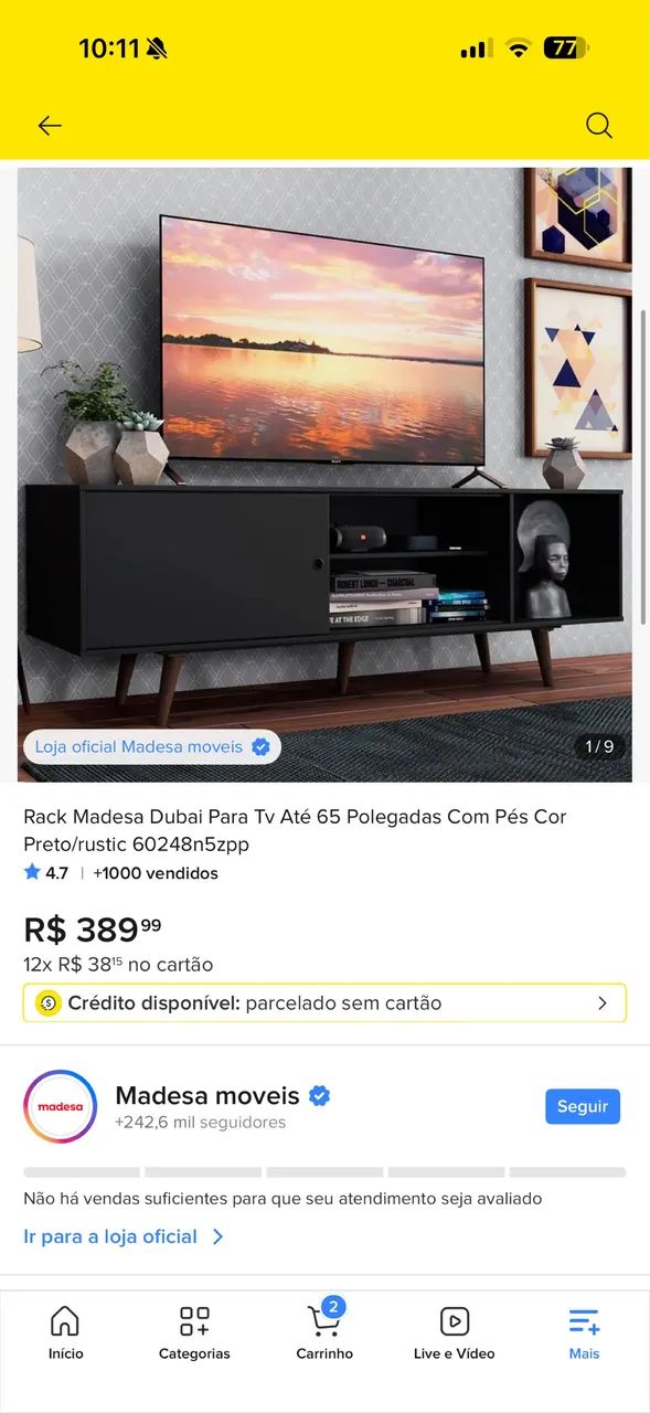 RACK DE TV 1.60m - Foto 2