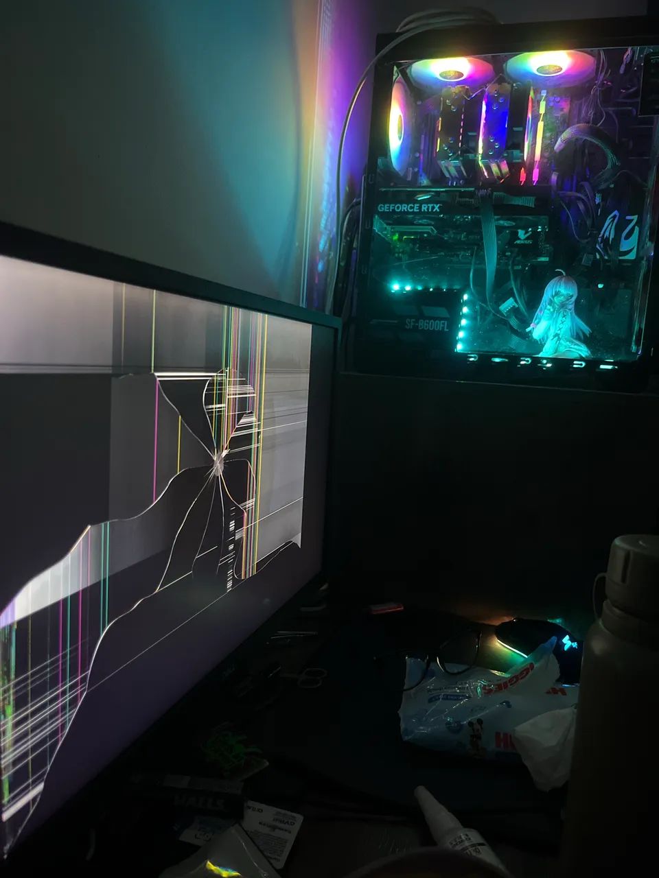 Monitor Dell de 21.5" SE2222H Tela Quebrada - Foto 3