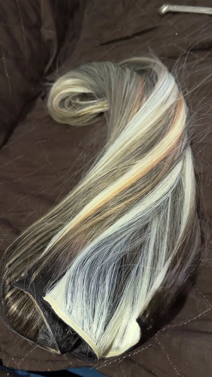 2 Telas Cabelo Russo Premium Liso 70cm - Foto 3