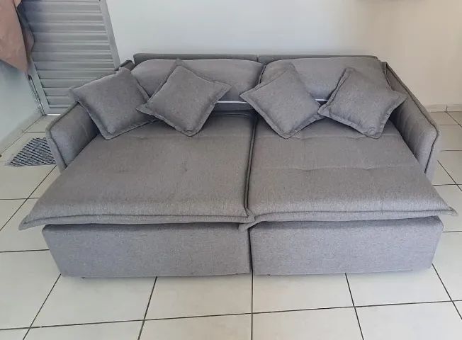 Sofá-Cama 2 em 1 - 2 Metros - Excelente Estado - Foto 5