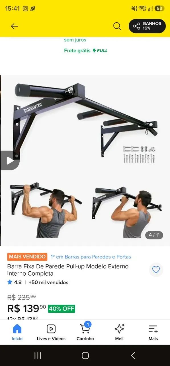 Barra fixa para parede