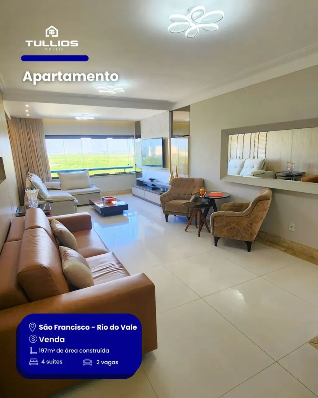 APARTAMENTO DE 197m² COM 4 SUÍTES E  NASCENTE