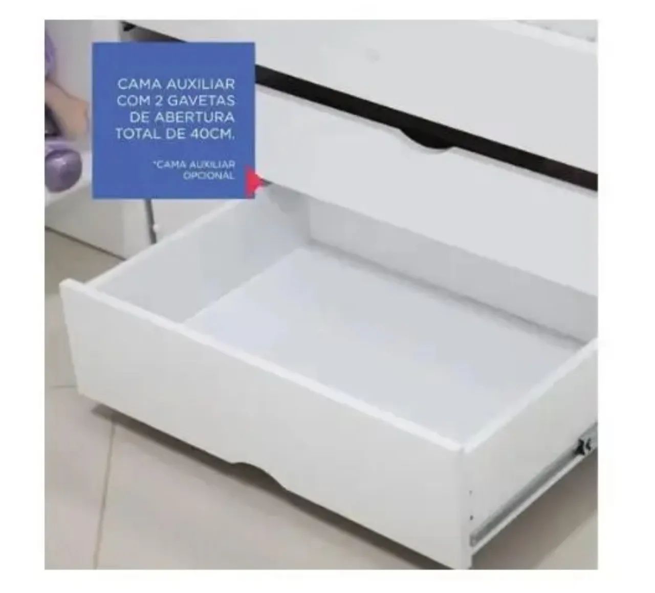 Linda Cama de Casal com Auxiliar e Sapateira  - Foto 2