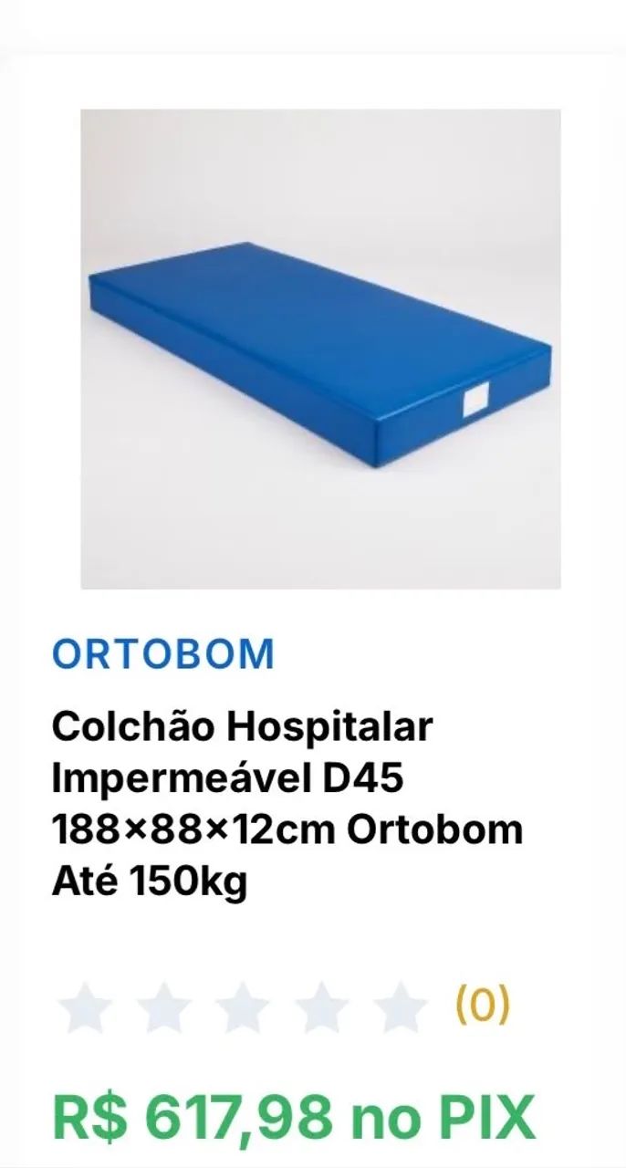Colchão hospitalar densidade 45