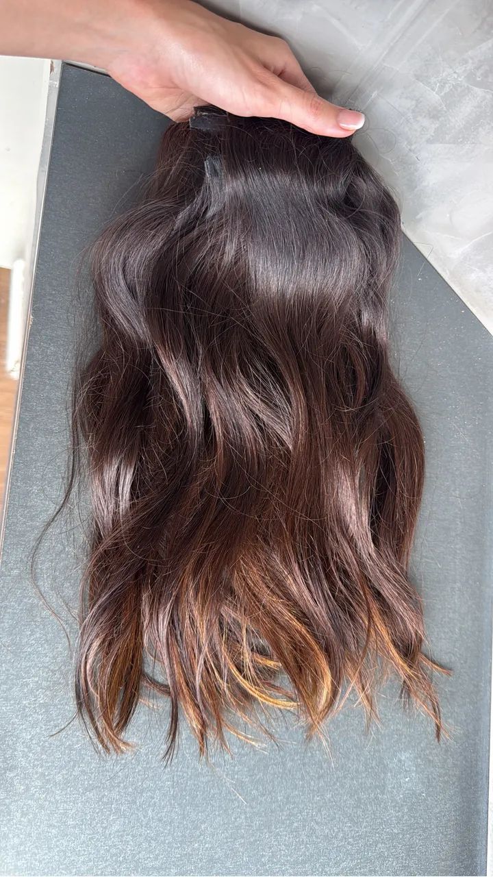 Cabelo 100% natural castanho  - Foto 2