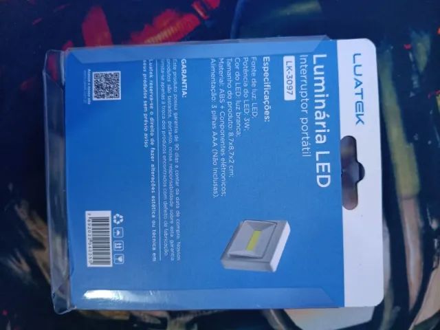 Luminária LED com Interruptor Portátil Luatek - Foto 2