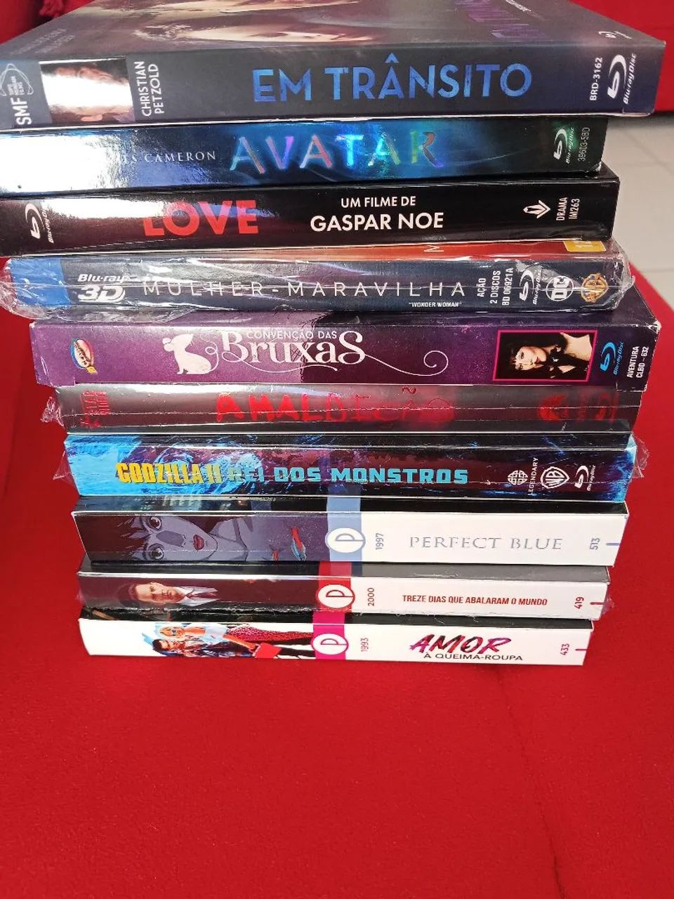 Lote de Blu ray com encarte e luvas