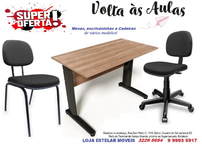 Volta ás aulas e Home office! Cadeiras, Escrivaninhas e Mesas - Foto 2