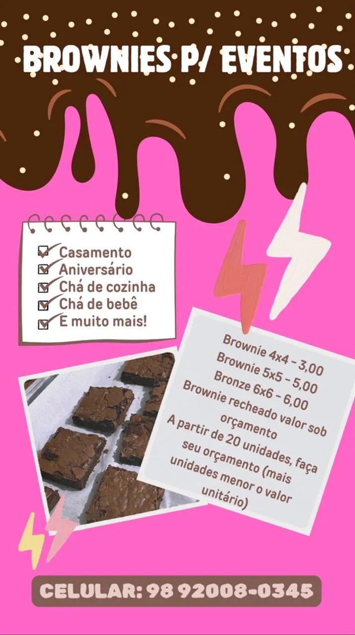 Mini Brownies para Eventos