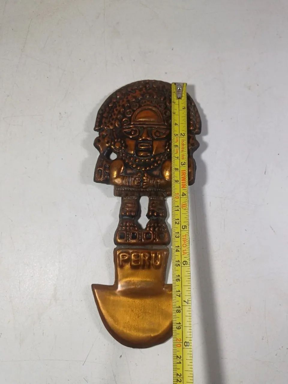Adorno de parede em cobre Tumi peruano  - Foto 3
