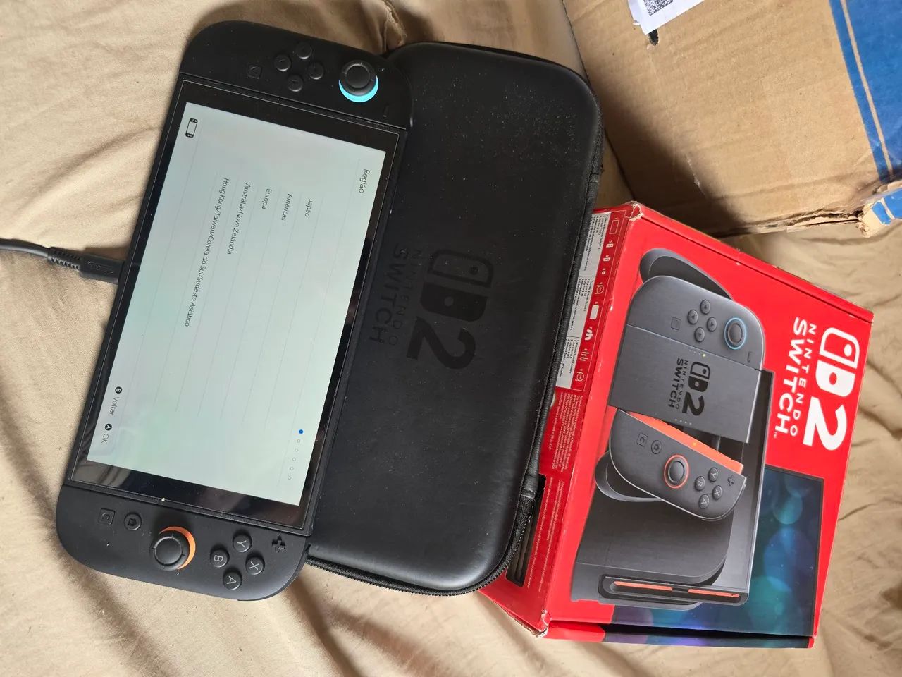 Nintendo switch 2 com 1 jogo mídia digital e todos acessórios e caixa - Foto 2