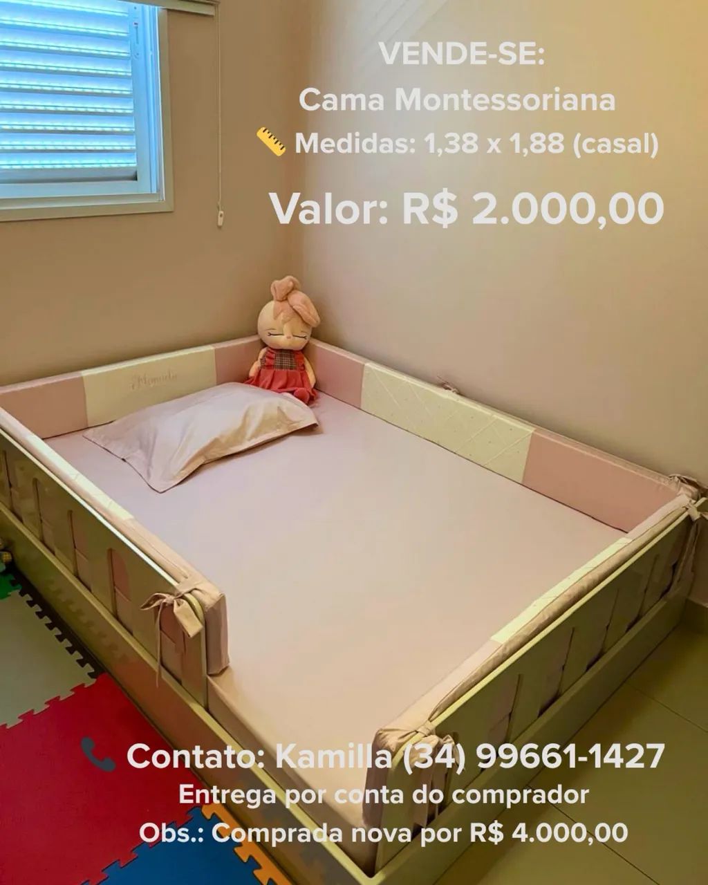 Cama montessoriana casal