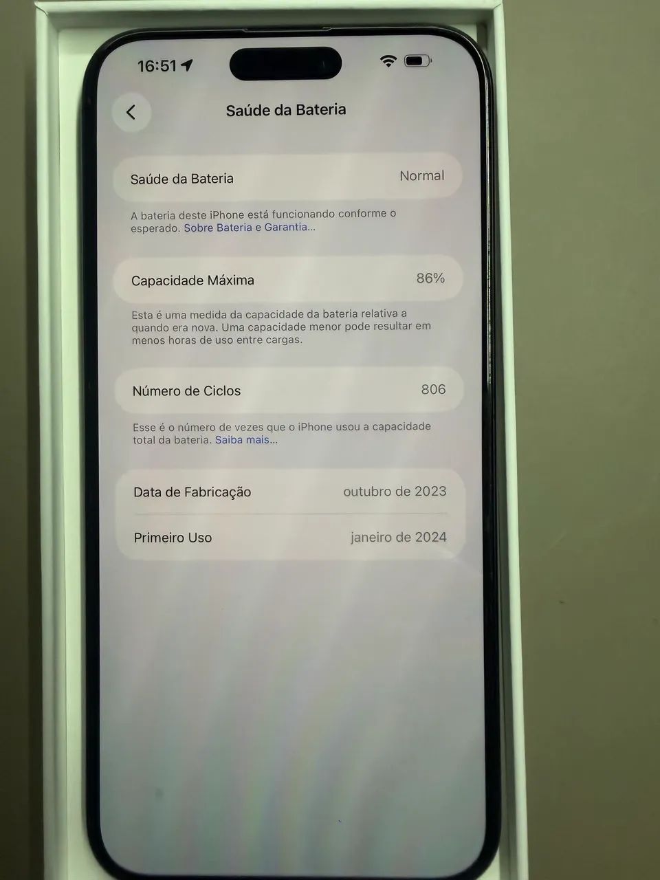 iPhone 15 Pro Max 512 GB -  86% saúde da bateria - Foto 2