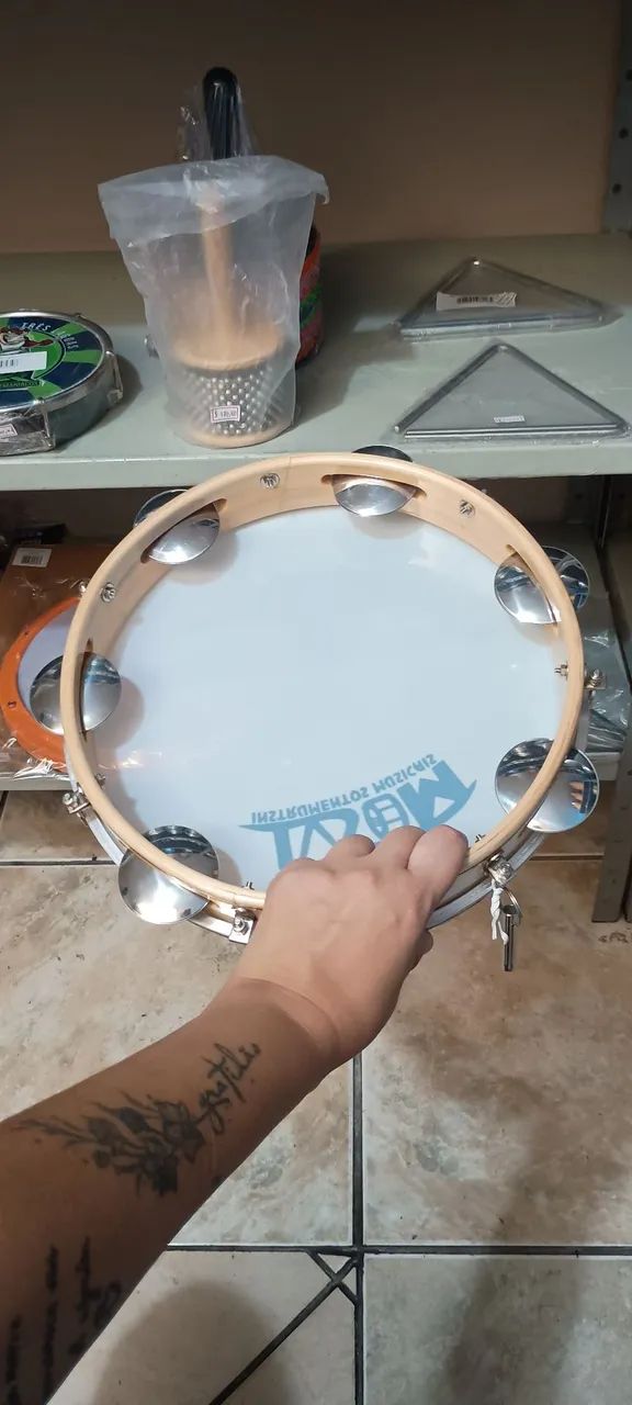 Pandeiros 11" polegadas Madeira bambu profissional Super leve na promoção  - Foto 5