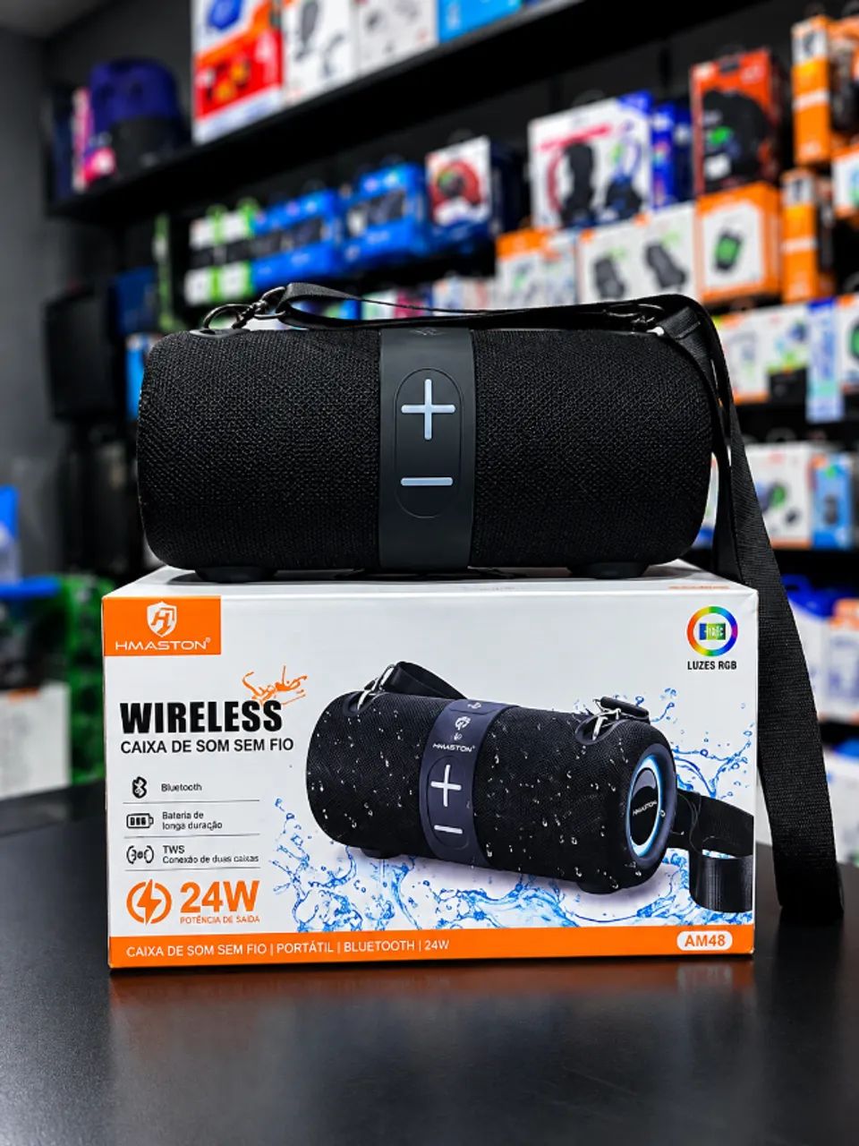 ? Caixa de Som HMASTON AM48 24W Bluetooth