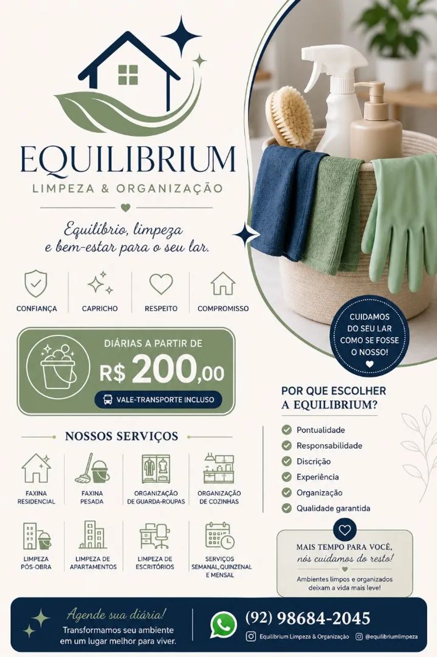 Limpeza e organização (serviços domésticos)
