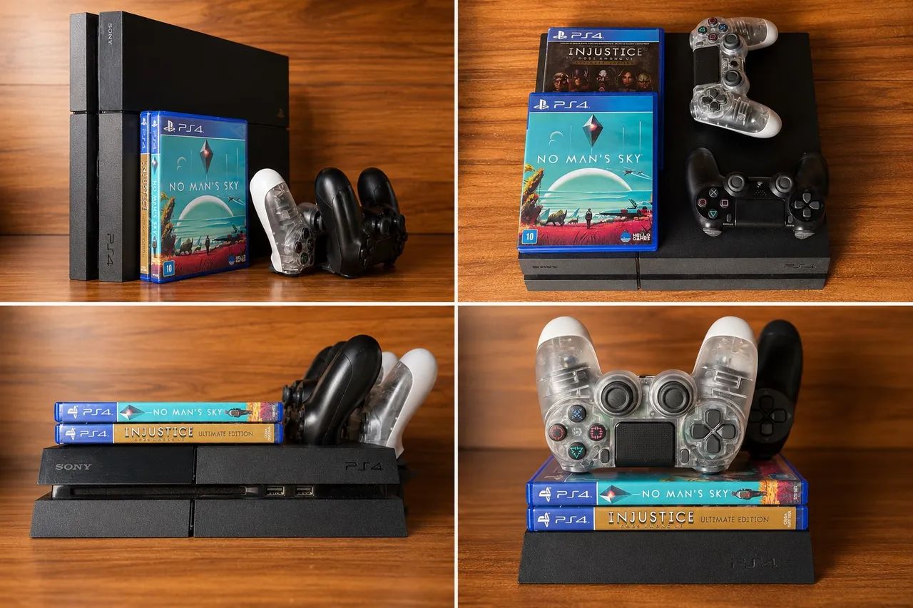 PlayStation 4 + 2 Controles e jogos  - Foto 3