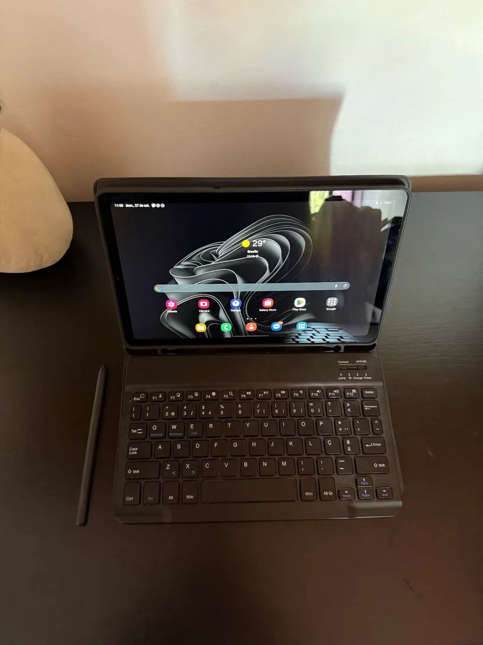 Tab s6 lite com teclado.