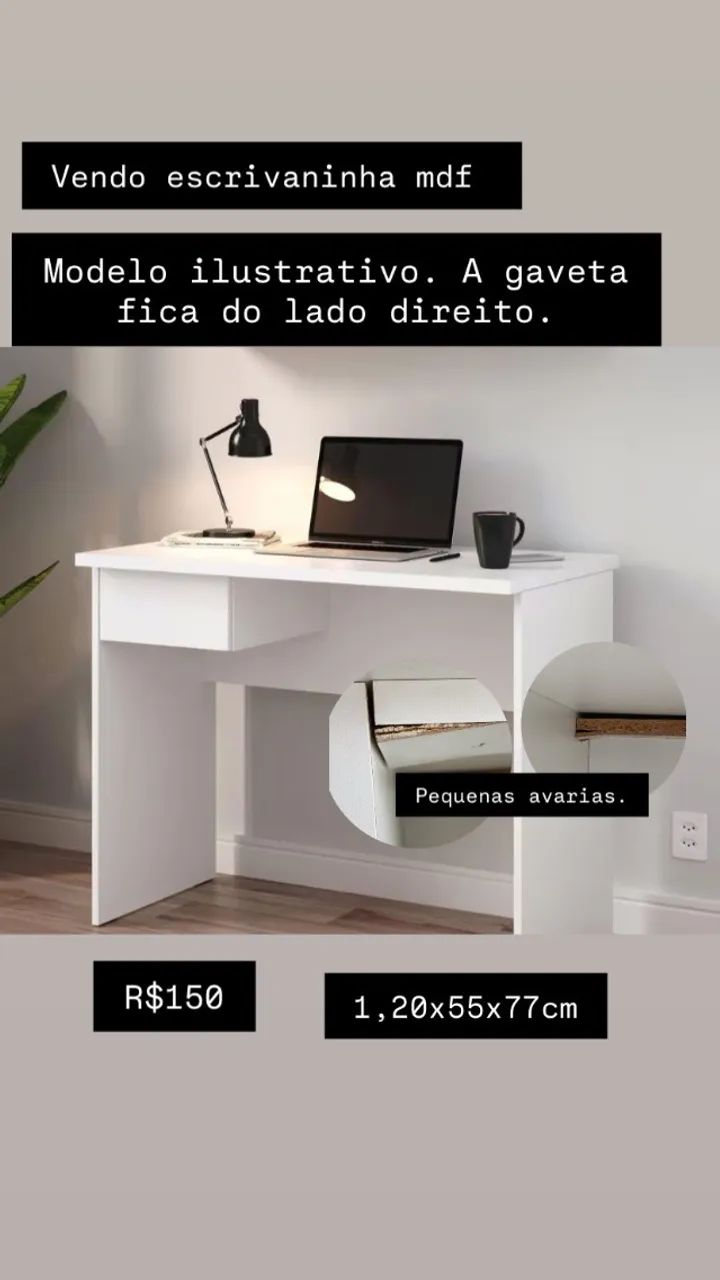 Escrivaninha mdf 