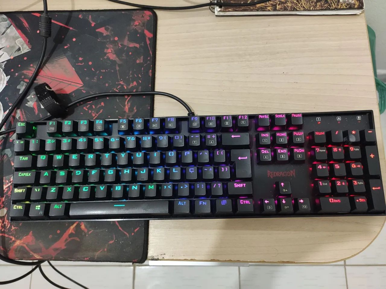 Kit Gamer Teclado Mecânico e Mouse Redragon - Foto 4