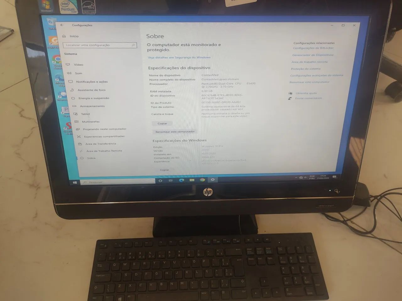 ALL in one Hp dual core 6ram SSD 240