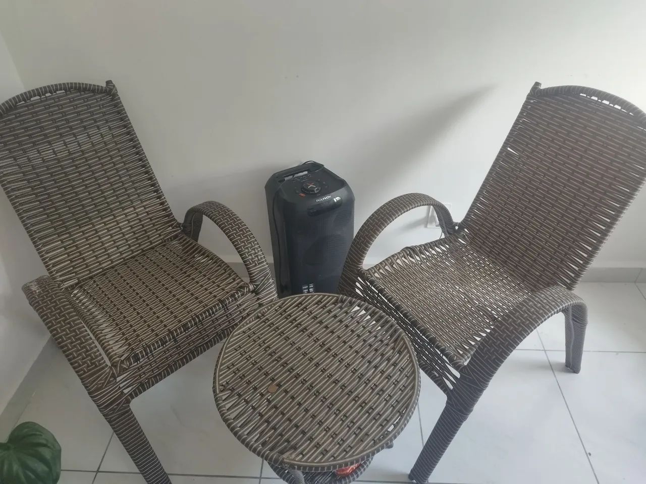 Conjunto de cadeiras para varanda 