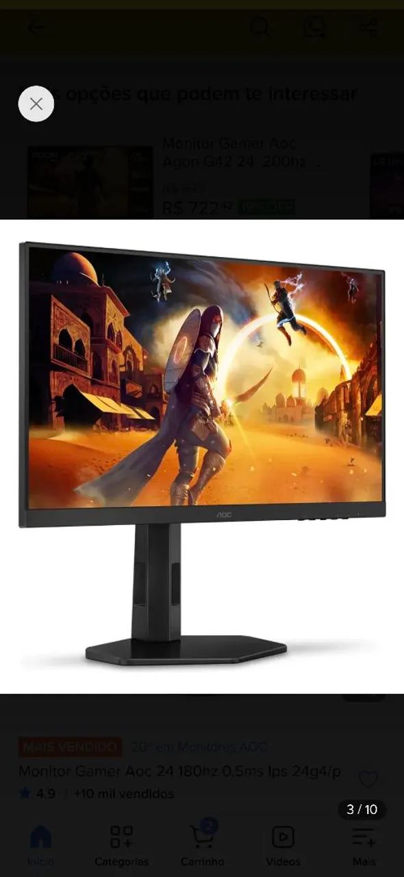 Monitor aoc 180hz 24g - Foto 3
