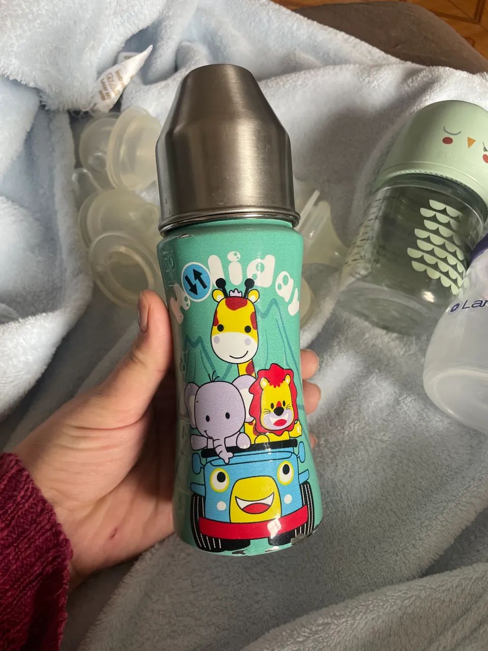 Kit de mamadeiras e bicos