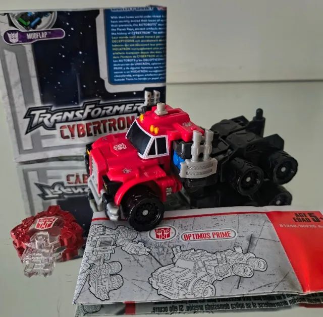 Figure Transformers Cybertron Optimus Prime, completo e original Hasbro, Galaxy Force