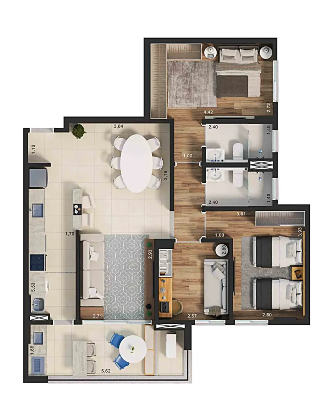 PLANTA 97m²
