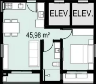 PLANTA 45m²