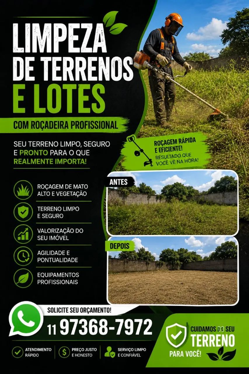 Limpeza de terreno e lotes 