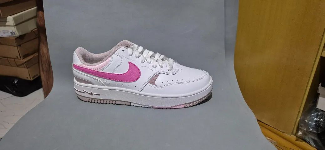 Tênis Nike Gamma Force Branco e Rosa - Foto 5