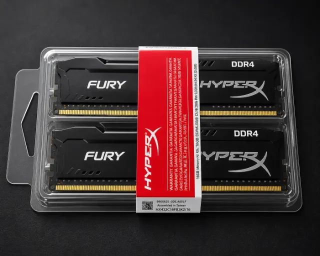 Memória Kingston HyperX Fury RGB DDR4 16GB (2x8GB) 2666MHz
