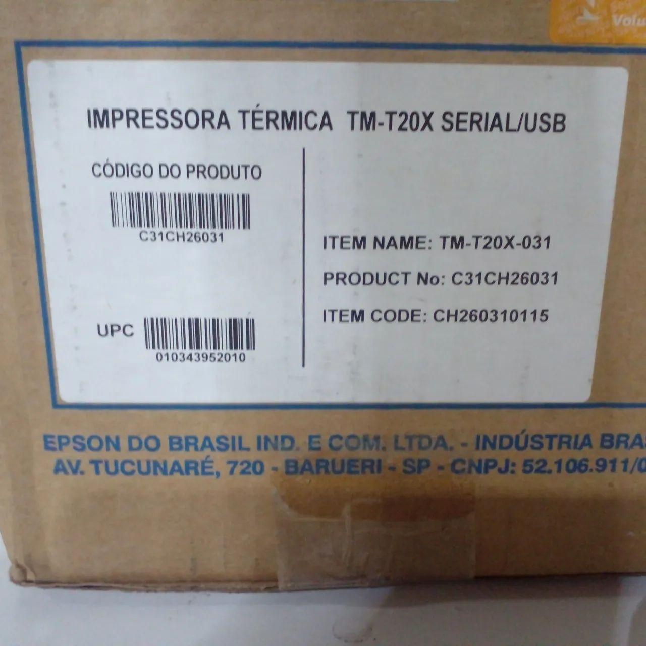 IMPRESSORA TERMICA TM-T20X SERIAL/USB - Foto 2