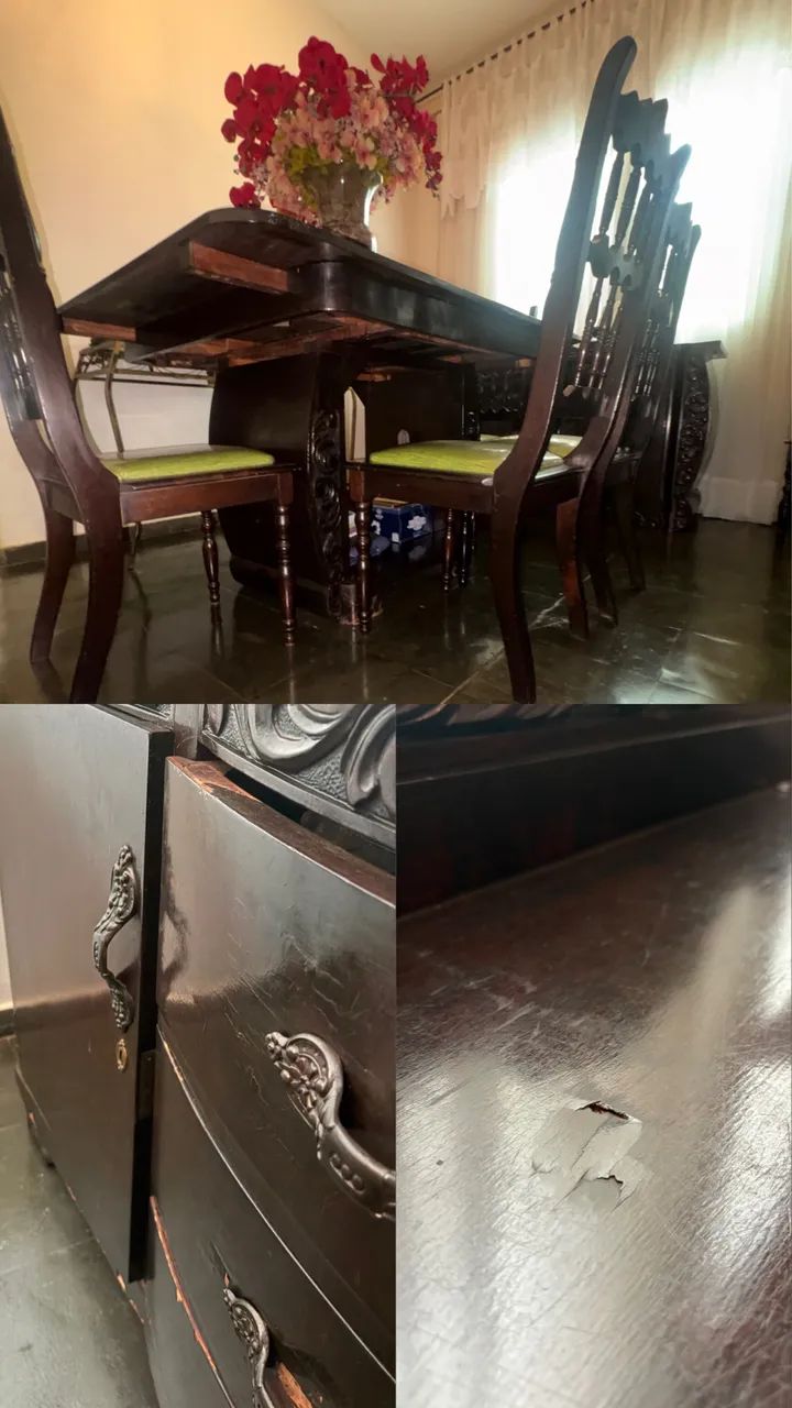 Mesa com 6 cadeiras + Aparador  - Foto 2