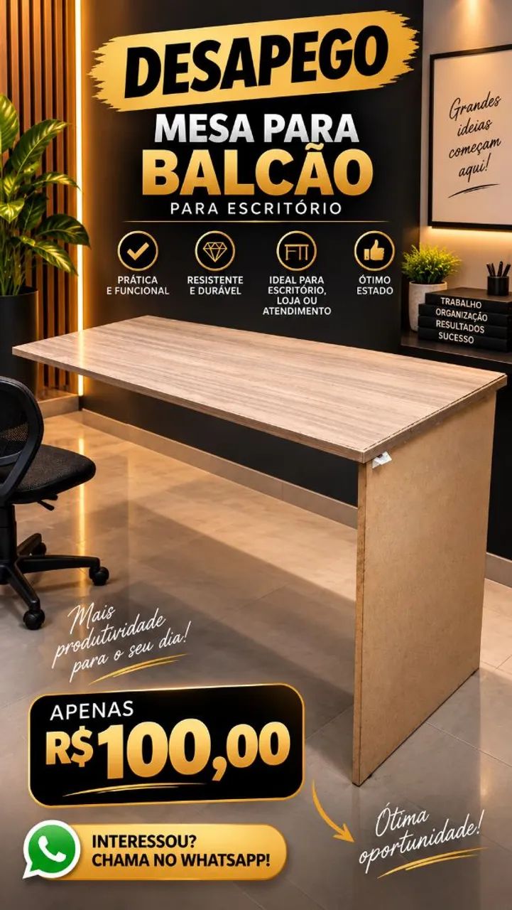 Desapego mesa para bancada ou escritório 