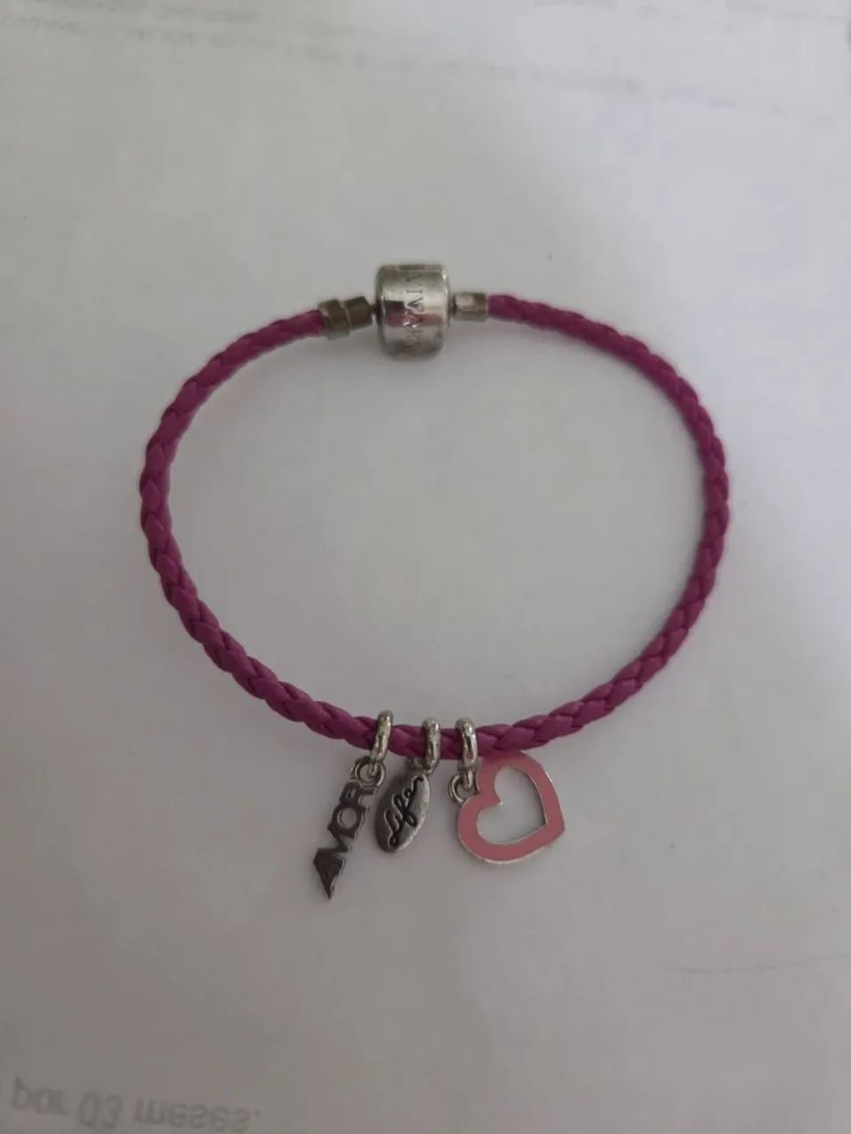 Pulseira vivara couro com berloque