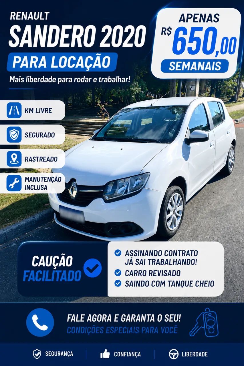 ? SANDERO 2020 - PRONTO PARA TRABALHAR!