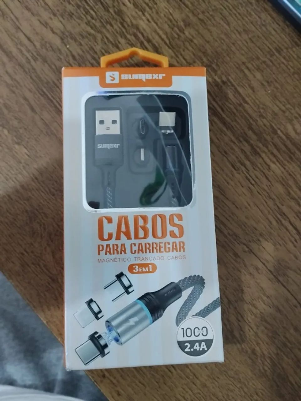 Cabo 3 em. Usb-c, Usb, Ligthing Magnético